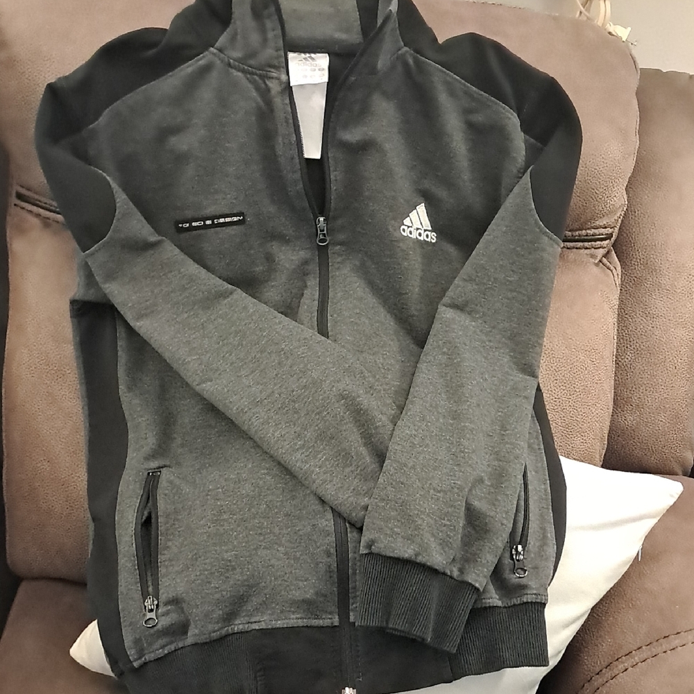 adidas Gray and Black Lightweight Jacket